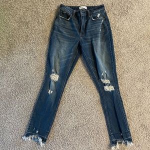 Dark wash blue jeans, Abercrombie and Fitch